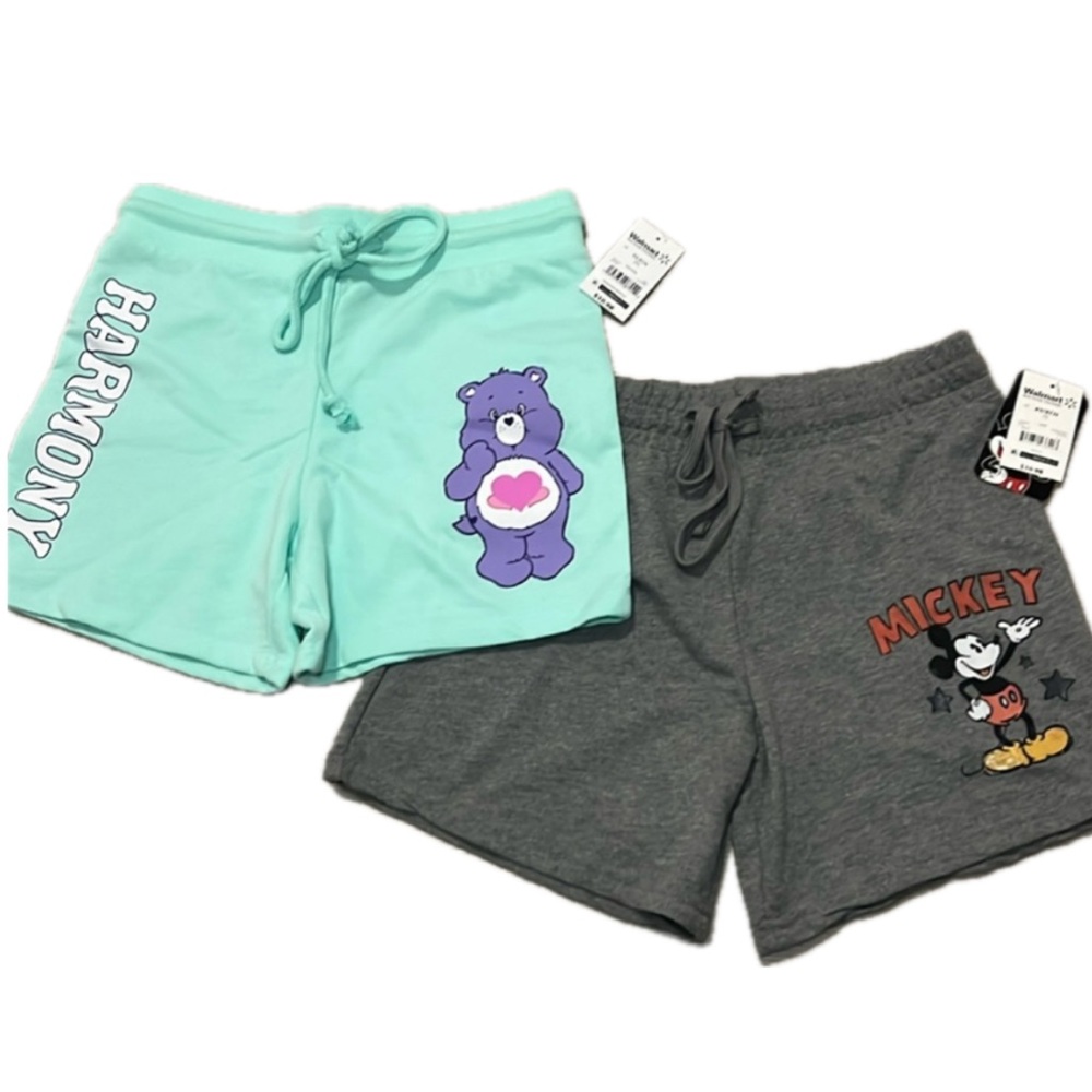 Set of  Care Bear & Mickey Mouse shorts